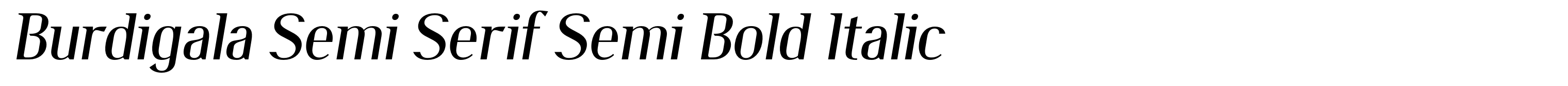 Burdigala Semi Serif Semi Bold Italic